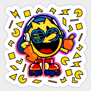 Radical Pac-Man Sticker